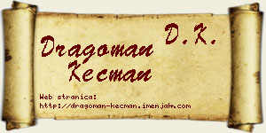 Dragoman Kecman vizit kartica